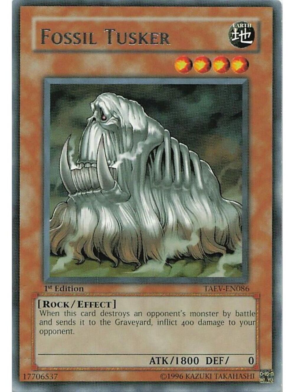 Yu-Gi-Oh! TCG 2007 Fossil Tusker NM TAEV